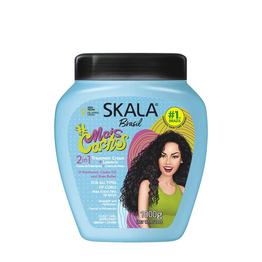 کرم مو فر اسکالا آبی حالت دهنده و استحکام بخش ساقه 2 در 1 (Skala Expert MaisCachos 2 in 1 Hair Treatment Cream 1000g)