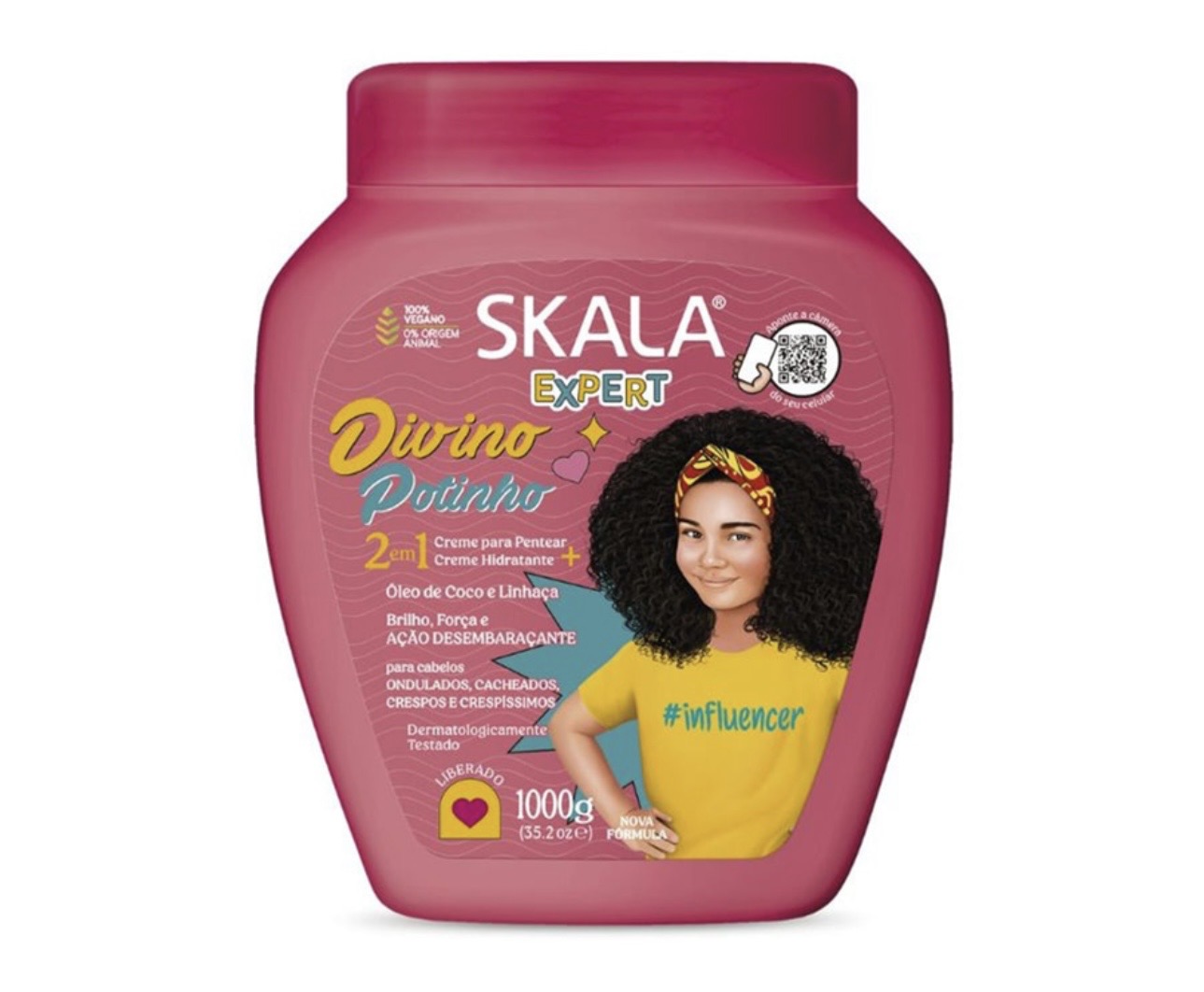 کرم حالت دهنده ، ضد وز و گره موی کودک 2 در 1 اسکالا (اصلی) Skala Expert Crema Divino Potinho Kids 1000g
